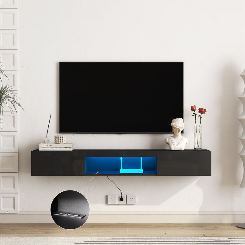 Hunru Floating TV Stand image number 8