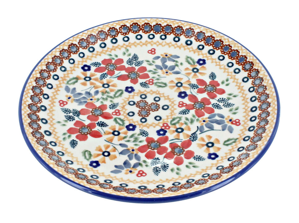 Blue Rose Polish Pottery Susanna Dessert Plate