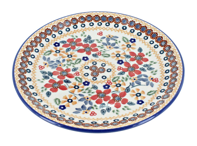 Blue Rose Polish Pottery Susanna Dessert Plate