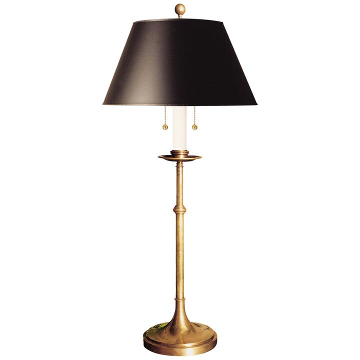 Dorchester Club Table Lamp with Black Shade
