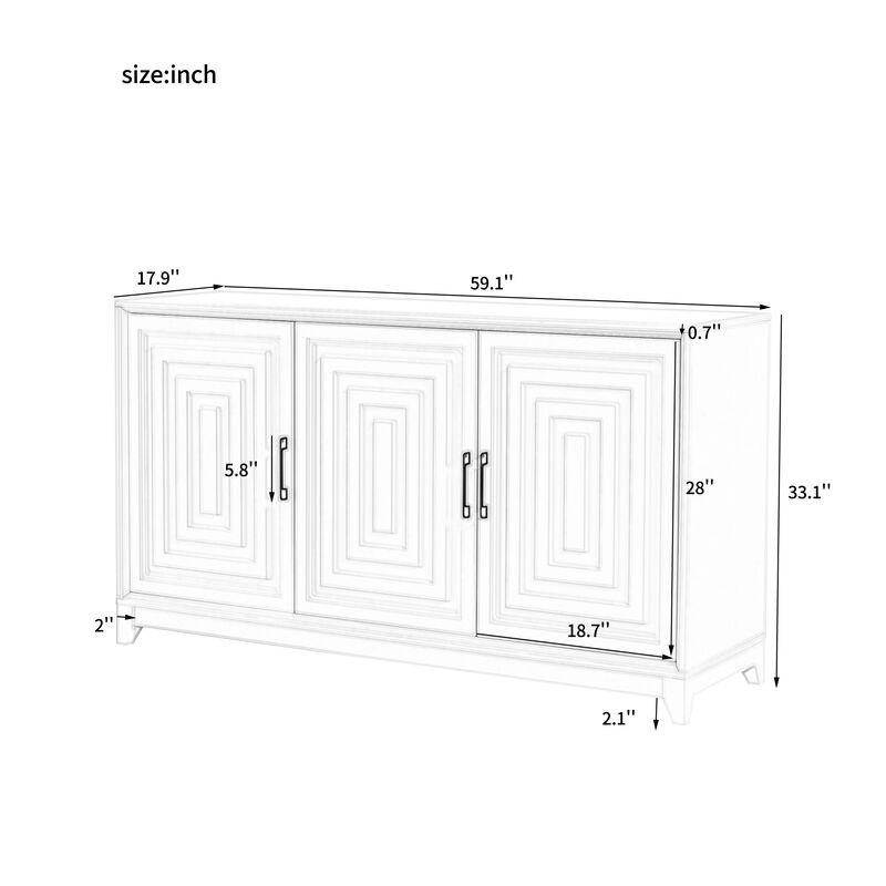Merax Modern Entertainment Center Media Console Cabinet