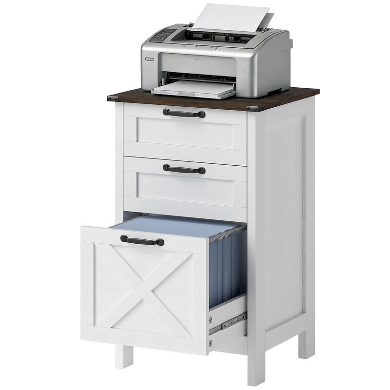 Hivvago Vertical File Cabinet with 3 Drawers for Office Storage image number 0