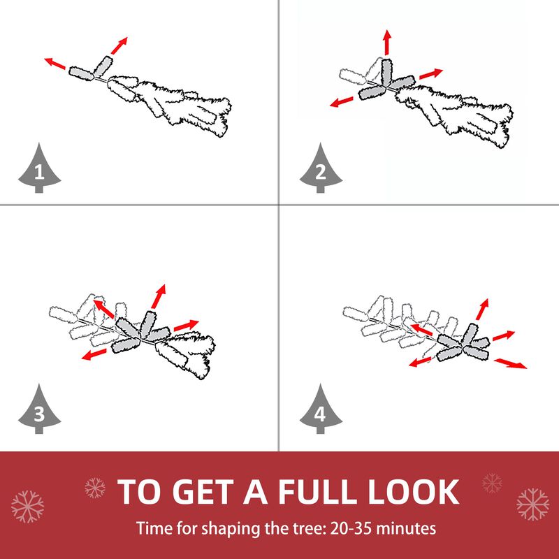 6ft Unlit Spruce Artificial Christmas Tree with Realistic Branches and 800 Tips