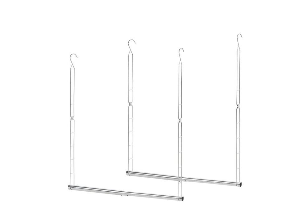 2-Pack Adjustable Closet Rod | Space-Saving Hanging Organizer for Closet Storage