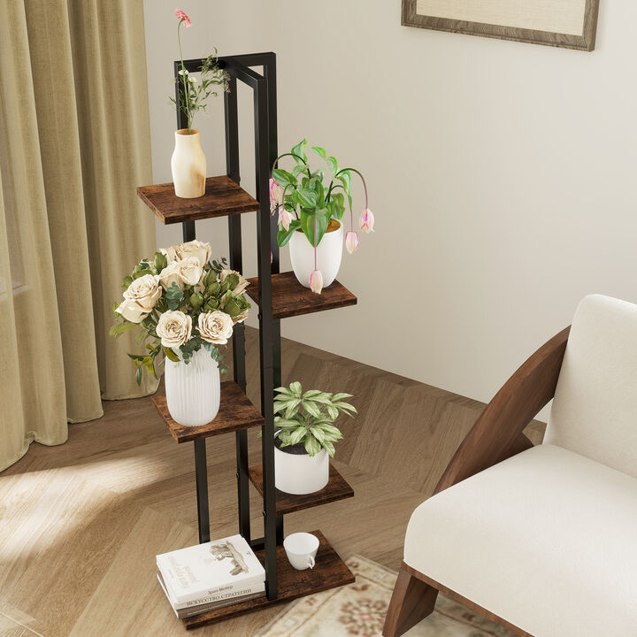 3 Pieces Tall Wood Plant Stand Set 4, 5 and 6-Tier Indoor Flower Stands