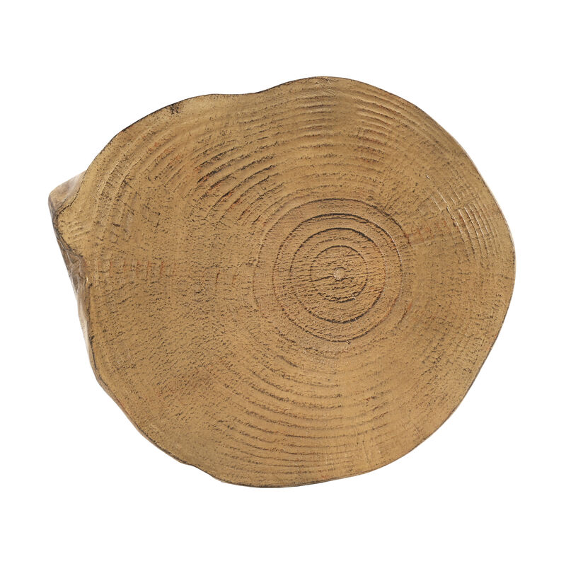 Christopher Knight Home Tyvon Outdoor Handcrafted Wood Stump Design Lightweight Concrete Side Table