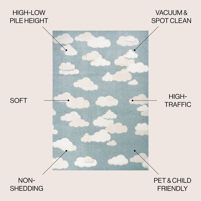Hedwig High-Low Youth Cloud Scandi Indoor/Outdoor Area Rug image number 2