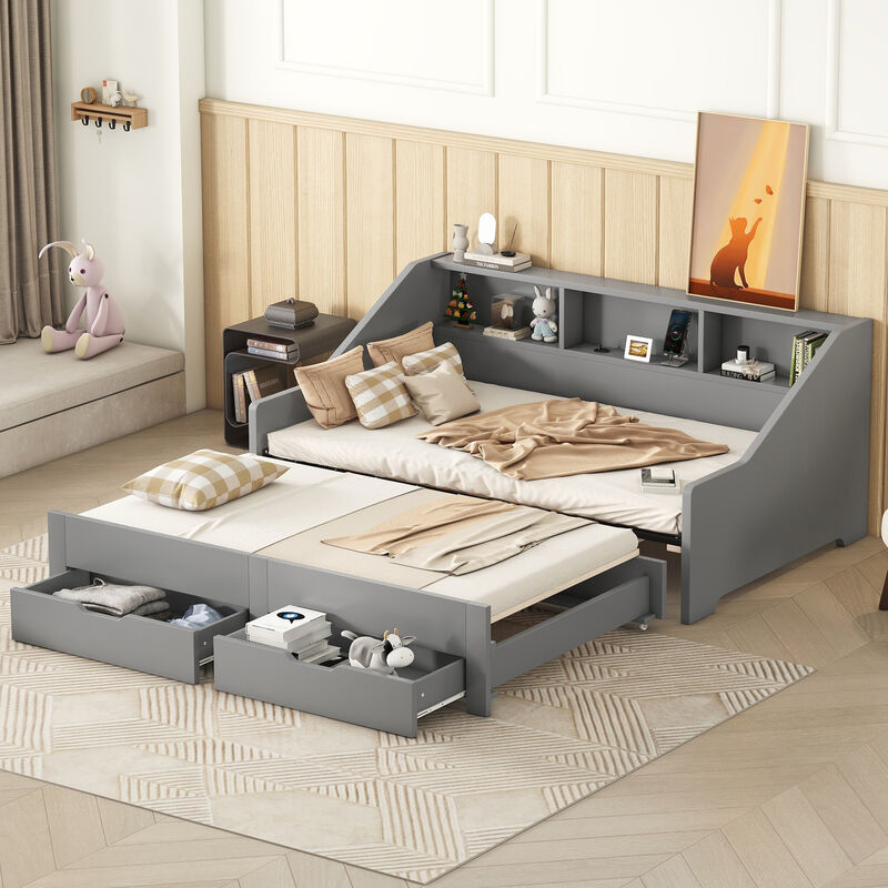 Merax Daybed Bed Frame with Storage image number 3