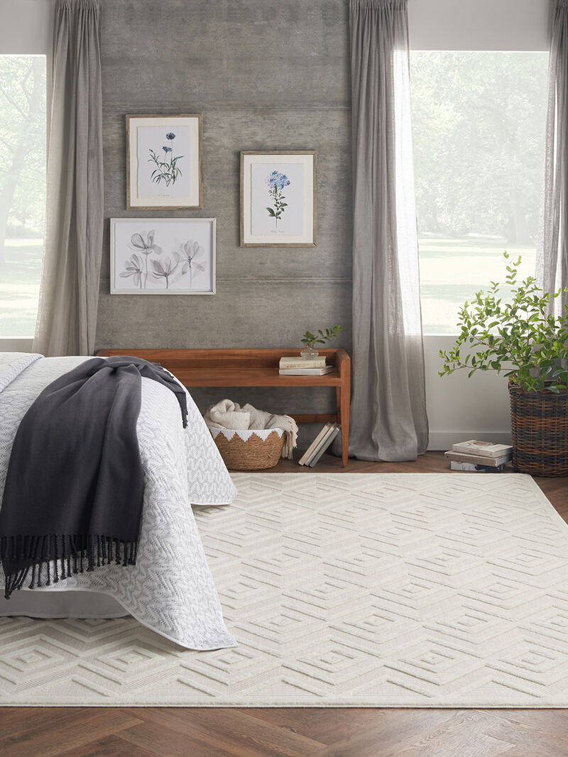 Versatile NRV01 Ivory/White 10' x 14' Rug