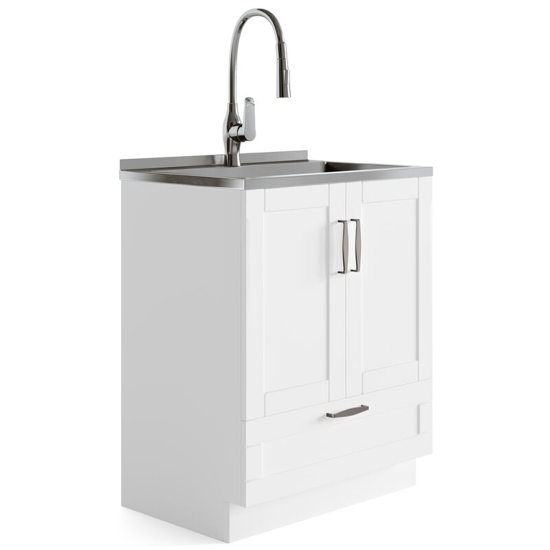 Simpli Home Reed All-In-One Laundry Utility Sink and Cabinet image number 0