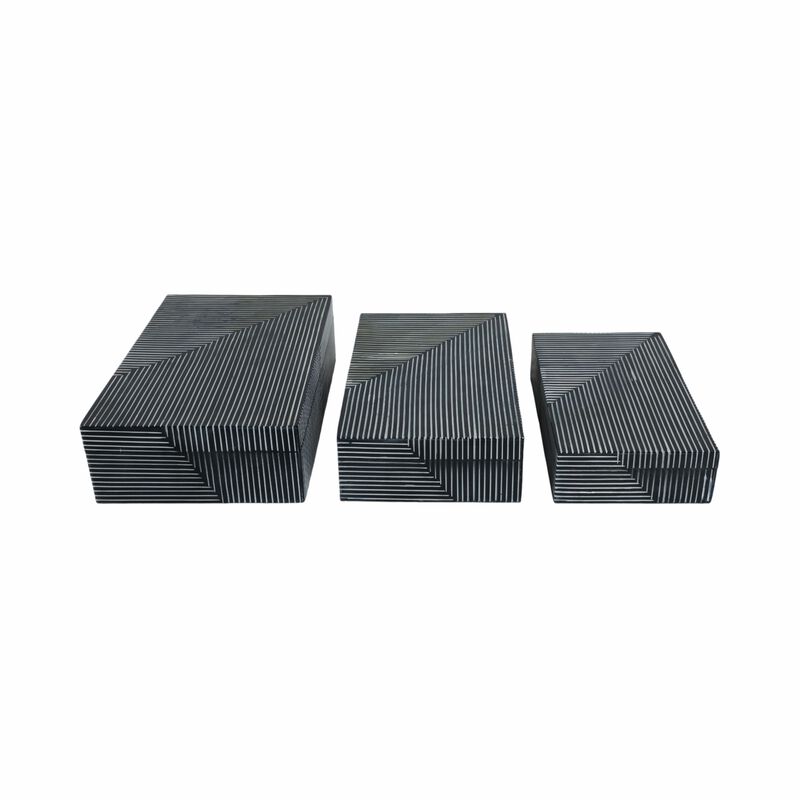S/3 Pinstripe Boxes, Navy image number 3
