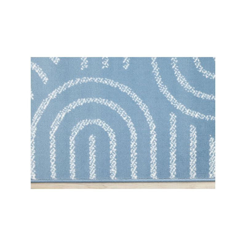 Novelle Home Functional Style Blue White Links Area Rug, 7'9 x 10'6 image number 4