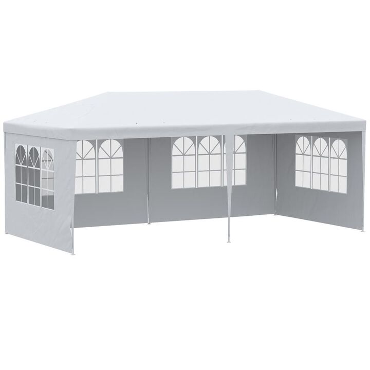 Hivvago 20x10 Outdoor Party Tent with Window Sidewalls