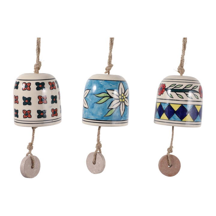 S/3 Ceramic Hand Painted Bells