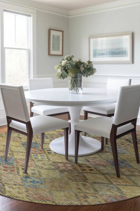 Solace SL6 Gold 8' Round Rug