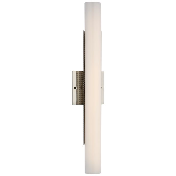 Precision 21" Bath Light in Polished Nickel with White Glass