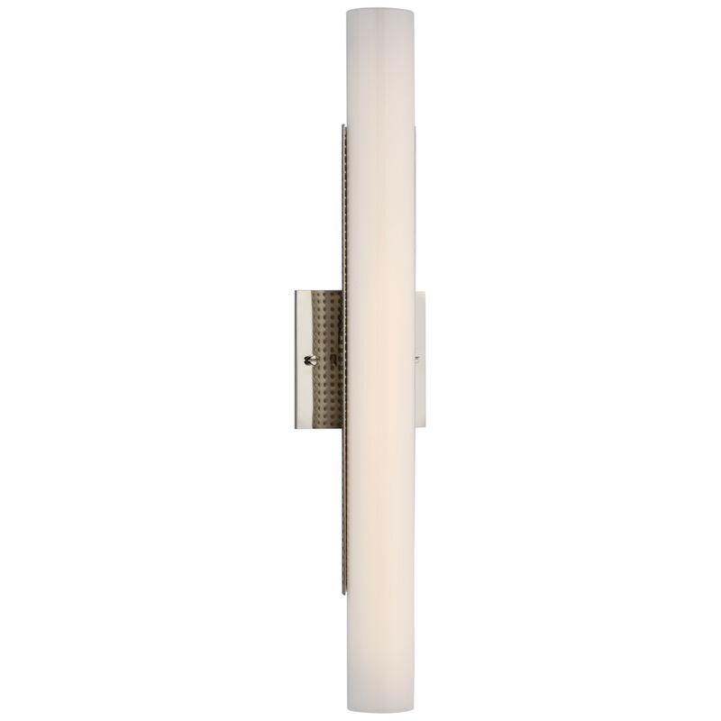 Precision 21" Bath Light in Polished Nickel with White Glass