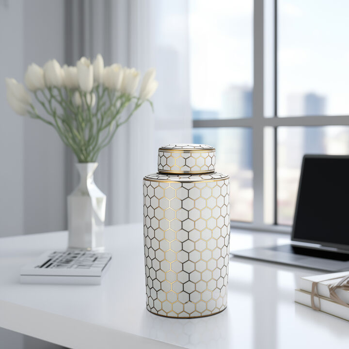 Honeycomb Jar with Lid