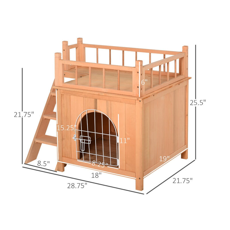 Feline Treehouse: 2-Story Outdoor Cat Sanctuary with Balcony