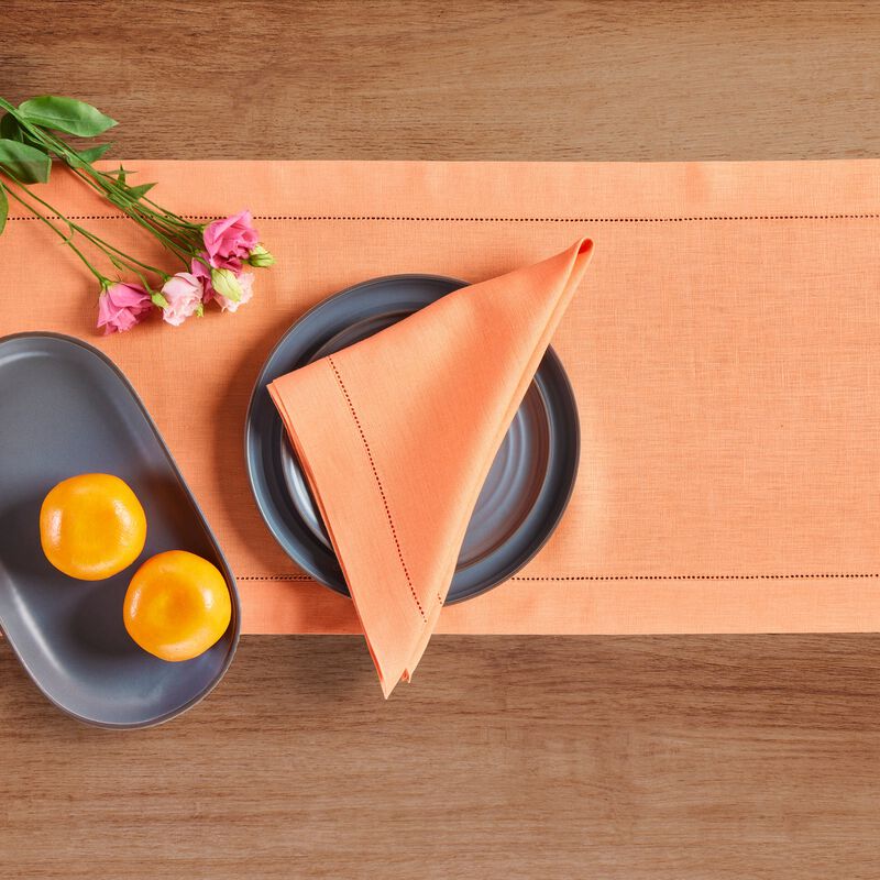 Christmas Linen Table Runner - Classic Hemstitch, Solino Home