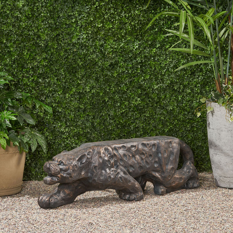 Streamdale Exquisite Leopard Bench Antique Copper Oasis for Your Patio