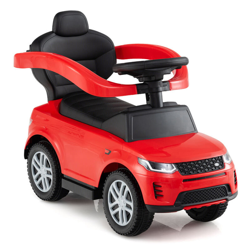 3 in 1 Baby Push Car with Safety Guardrail and Handle for Toddler Indoor Play image number 4