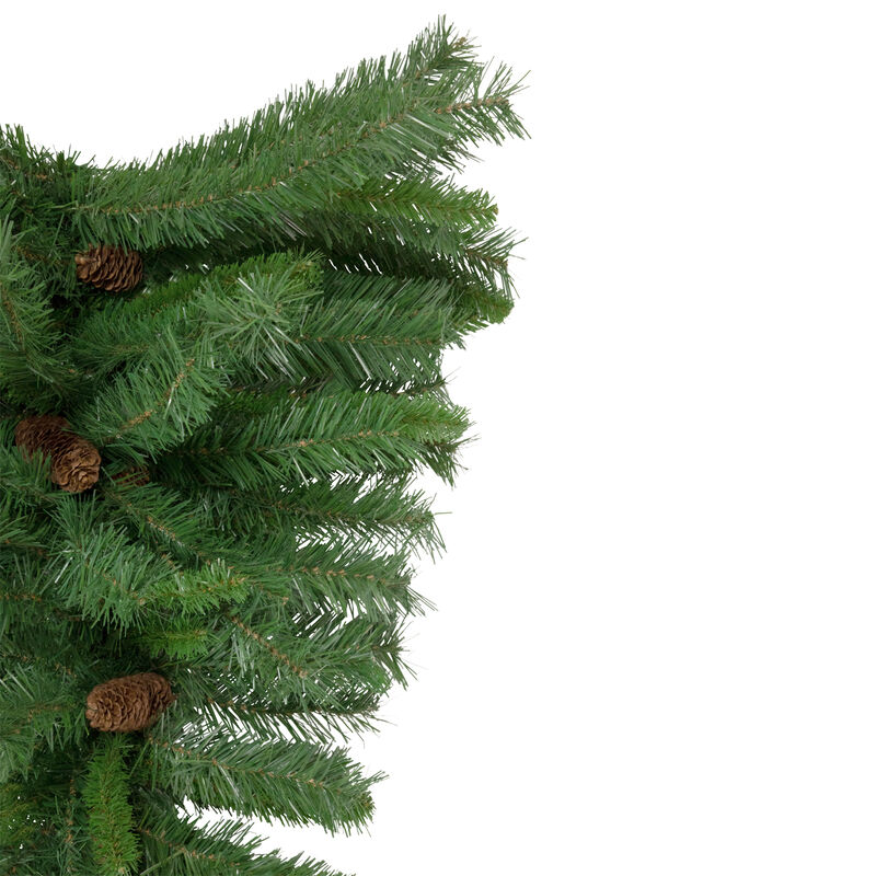 42" Black River Pine Artificial Christmas Teardrop Swag with Pine Cones  Unlit
