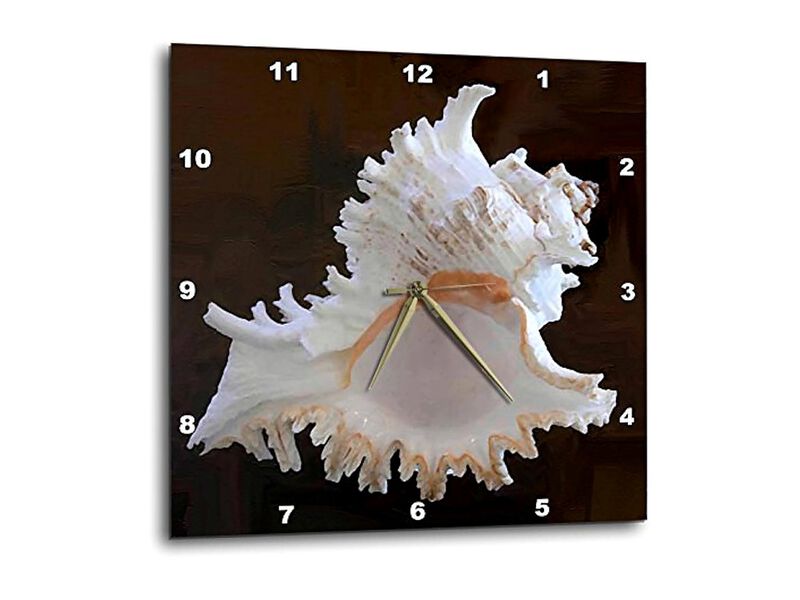 Sea Shell Wall Clock 15 Inch Home Decor image number 1