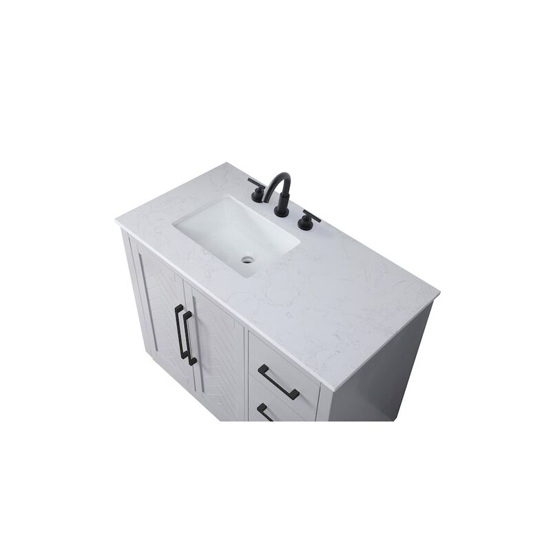 Elegant Kitchen and Bath 42 inch Single Bathroom Vanity in Grey
