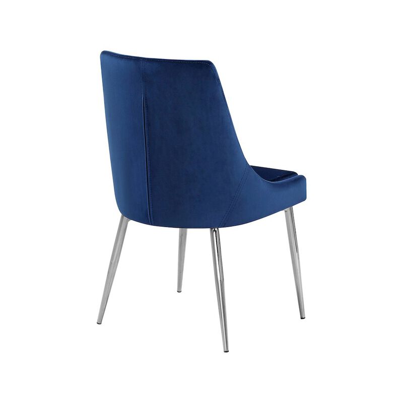 Meridian Furniture Karina Navy Velvet Dining Chair, Set of 2