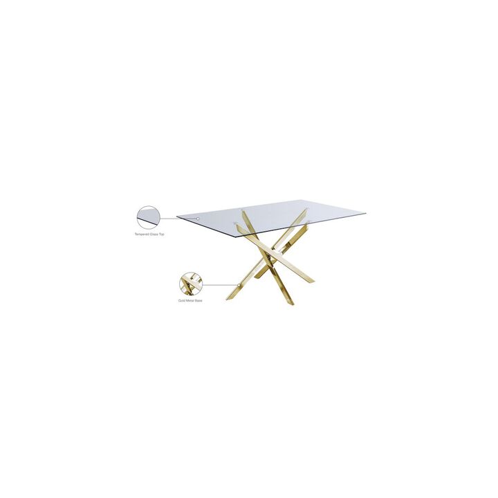 Meridian Furniture Xander Gold Dining Table