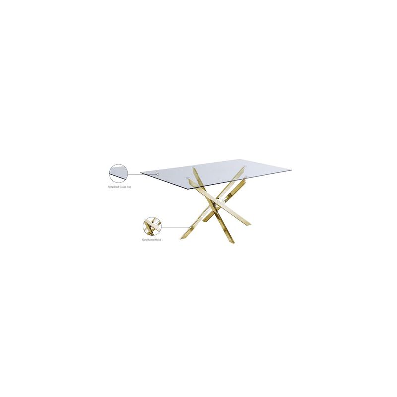Meridian Furniture Xander Gold Dining Table