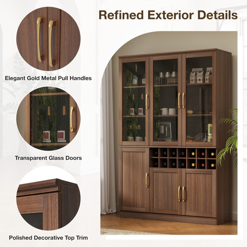 Fedcud Tall Wine Bar Cabinet image number 3