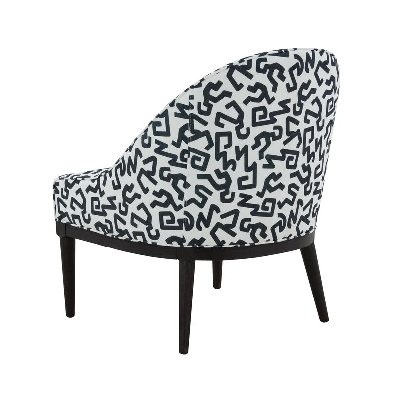 Crystal Velvet Patterned Accent Chair image number 3