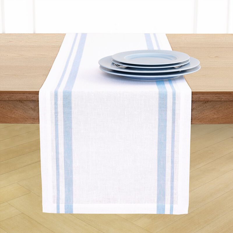 Linen Table Runner - French Stripe image number 0