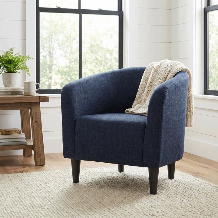 Essential Pieces Tub Rolled Arm Accent Chair