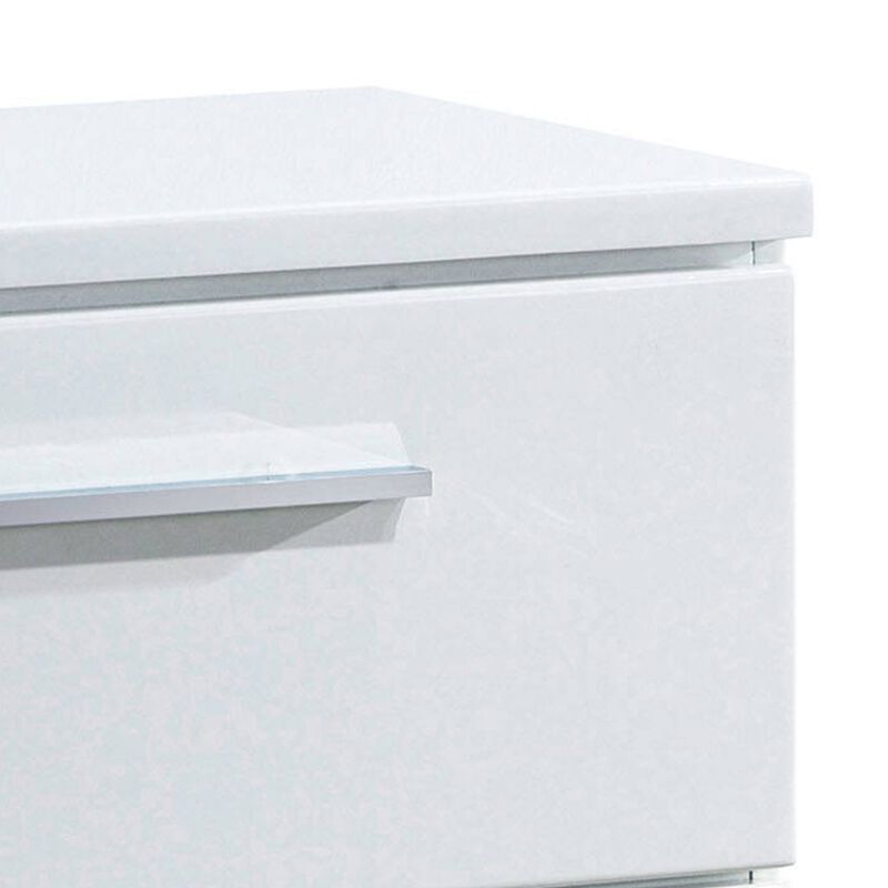 Queen Bedroom Set in White & Black Wood &ndash; 3 Piece Set with 2 Nightstands image number 3