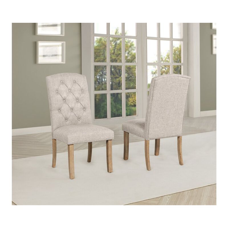 Best Quality Furniture Beige Dining Chairs Wood Legs In Beige Color