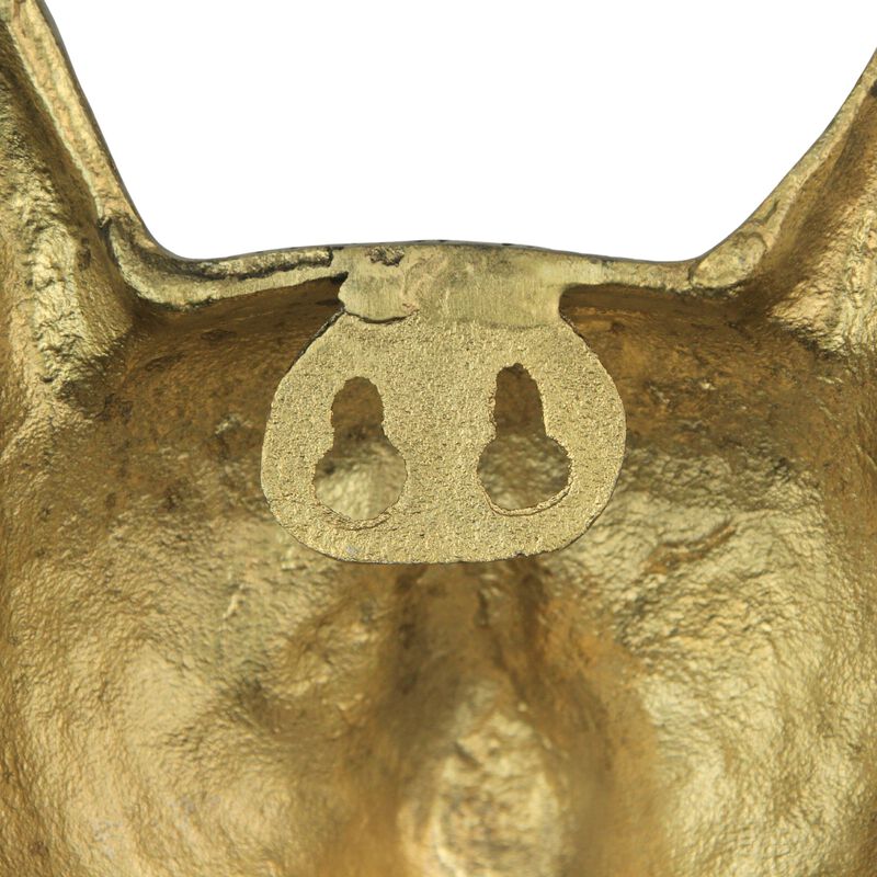 Gold Mouse Head Wall Hanging With Spectacles, Quirky Cast Aluminum Wall Decor image number 4