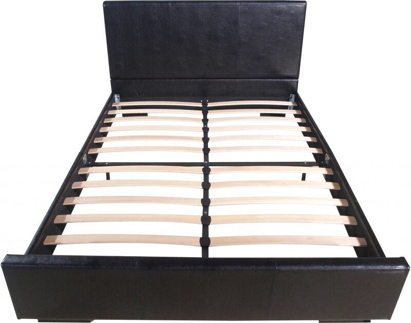 Durable Faux Leather Upholstered Bed &ndash; Solid and Manufactured Wood Construction image number 3