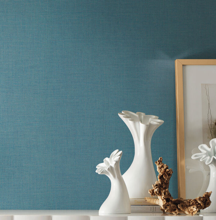 Gesso Teal Wallpaper