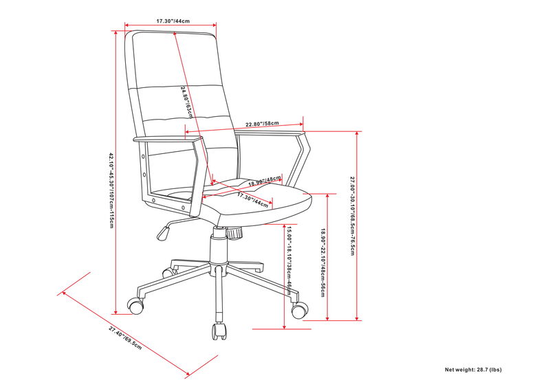 Foley Swivel Office Chair image number 8