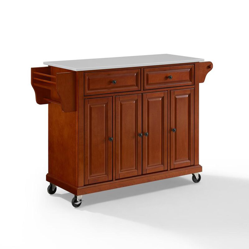 Crosley Furniture Full Size Stone Top Kitchen Cart