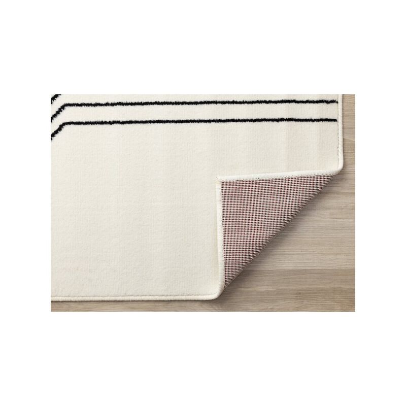 Novelle Home Black and White 7x10 Modern Rug for Living Interiors image number 4
