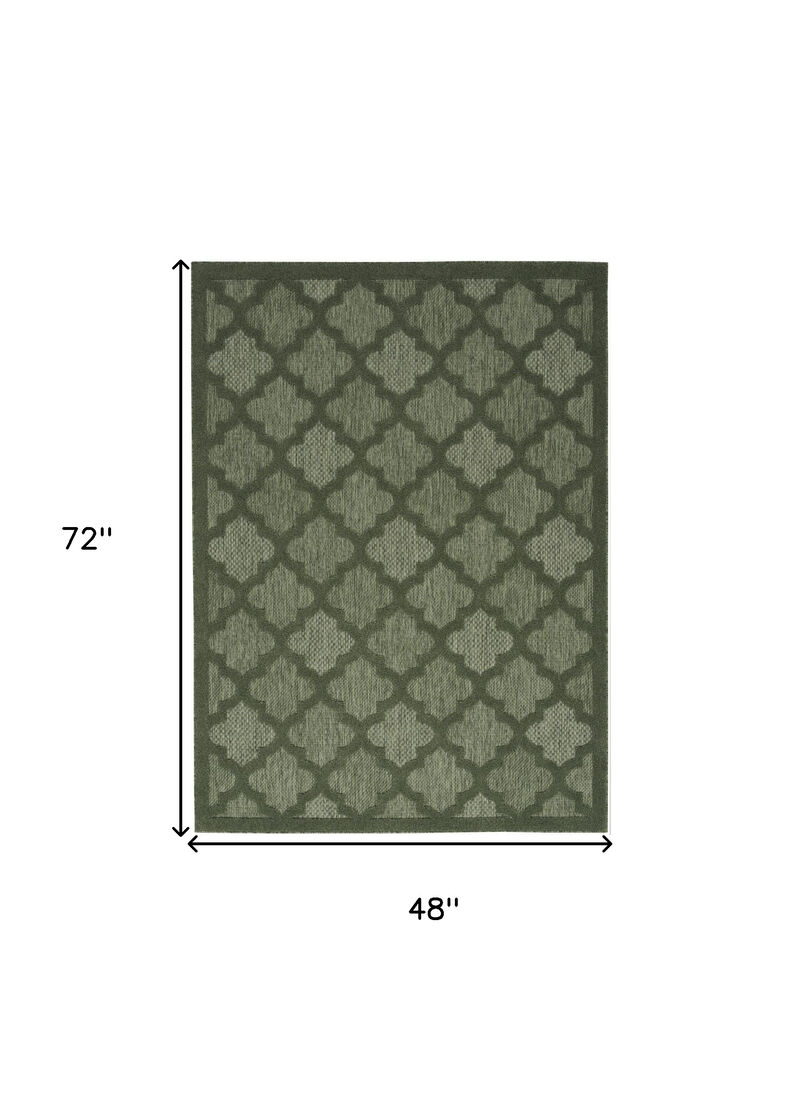 HomeRoots Trellis Indoor Outdoor Area Rug image number 2