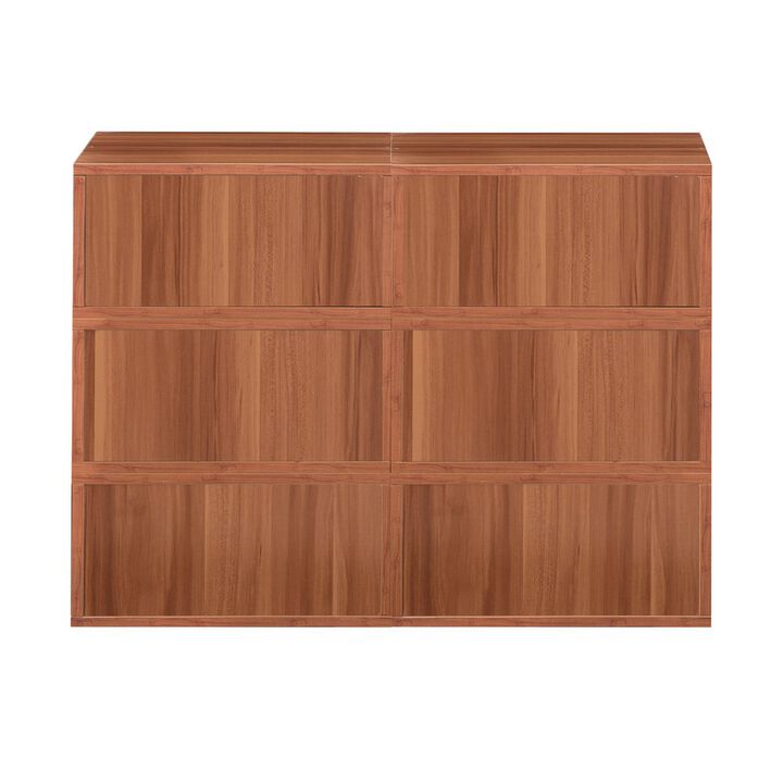Niche Cubo Storage Set- 6 Half Size Cubes- Warm Cherry