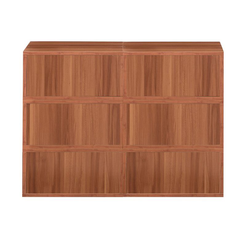 Niche Cubo Storage Set- 6 Half Size Cubes- Warm Cherry