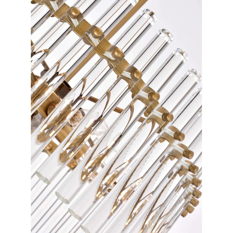 Clara 5-light Brushed Brass Crystal Chandelier image number 8