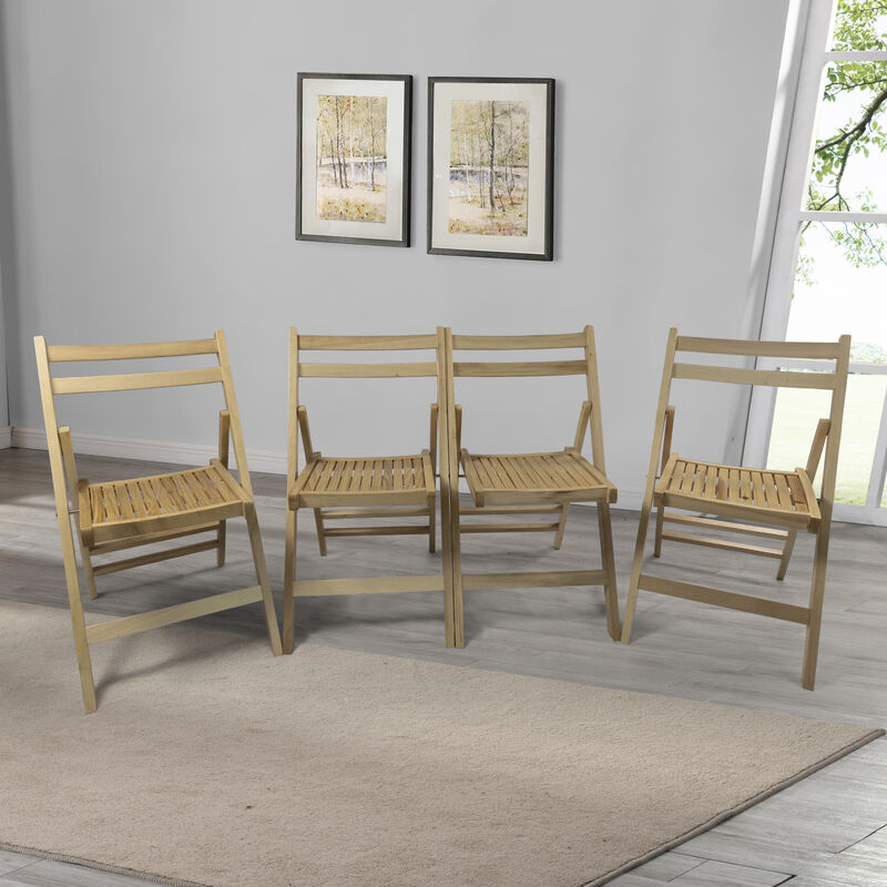 Streamdale Folding Wooden Event Chair, Set of 4 image number 1