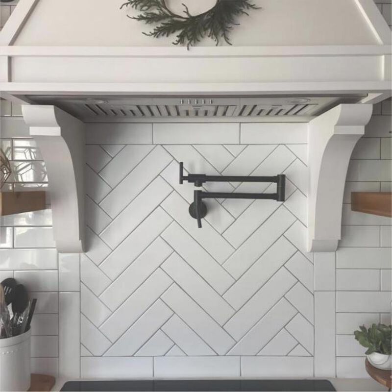 Wall-Mount Pot Filler Faucet, Commercial Folding Kitchen Faucet with Double Joint Swing Arms image number 1